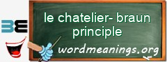 WordMeaning blackboard for le chatelier-braun principle